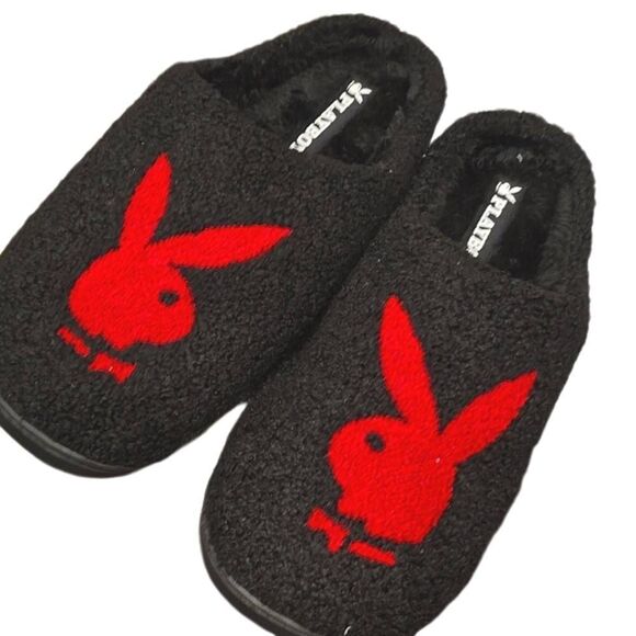 Playboy Logo Bunny Indoor/Outdoor Memory Foam Slippers - Picture 2 of 6